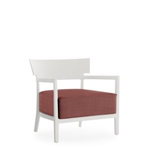 Kartell CARA MAT Buitenfauteuil Wit/ Burgundy