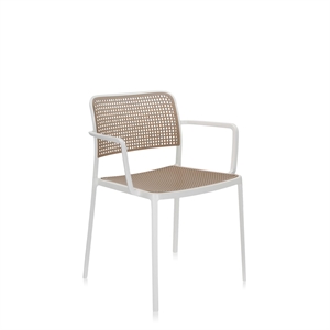 Kartell AUDREY Tuinstoel met Armleuningen Wit/ Zand