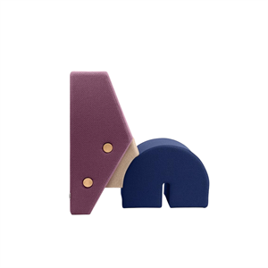 Wacht Even Tot U Zit Keystone Fauteuil Fig Paars/ Gebroken Wit/ Blauw