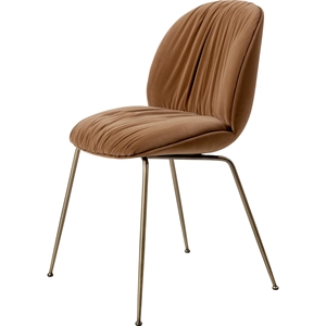 Gubi Beetle Zachte Eetkamerstoel Antiek Messing/Zondags/Dedar 112