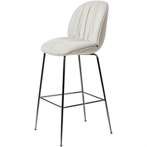 Gubi Beetle Soft Bar Stool H77 Zwart Chroom/Reales 001