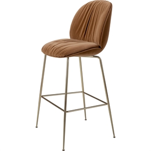 Gubi Beetle Soft Bar Stool H77 Antiek Messing/Sunday/Dedar 112