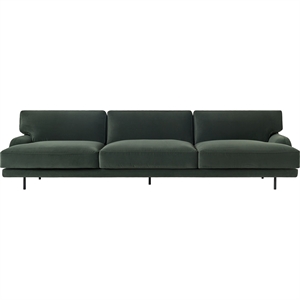 Gubi Flaneur 3-zitsbank Zwart/ Asator 0984