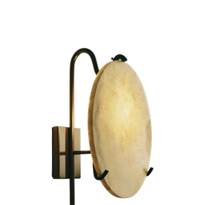 Louise Roe Moon Wandlamp Zwart/ Onyx Steen