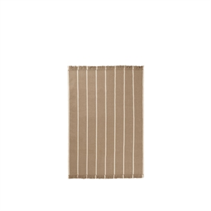 Ferm Living Calm Kelim Tapijt 140x200 Zand/Gebroken Wit