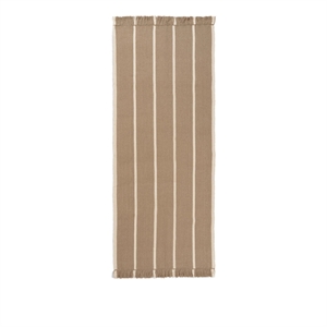 Ferm Living Calm Kelim Tapijt 80x200 Zand/Gebroken Wit