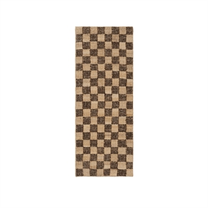 Ferm Living Geruit Wollen Jute Vloerkleed 70x180 Koffie/naturel