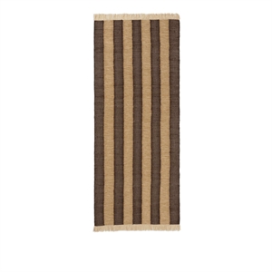 Ferm Living Ives Vloerkleed 80x200 Bruin/Chocolade