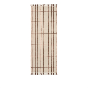 Ferm Living Sen Rug 80x200 Perkament/Kastanje