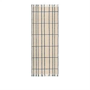 Ferm Living Sen Rug 80x200 Perkament/Indigo