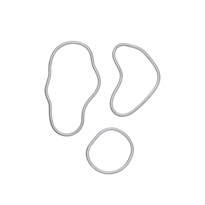 Set van 3 aluminium onderzetters voor vijver met Ferm Living