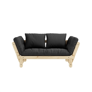Karup Beat Sofa, Blank Gelakt Grenenhout/734 Donkergrijs