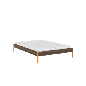Karup Core Bedframe 140x200 Cm, Carobbruin/ Oranje