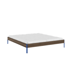 Karup Core bedframe 180x200 cm, johannesbroodbruin/levendig blauw