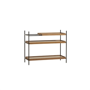 Woud Tray Configuratie 5 Planken Systeem Laag Walnoot