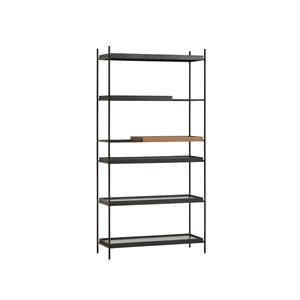 Woud Tray Configuratie 21 Plankensysteem Hoog Zwart/Walnoot