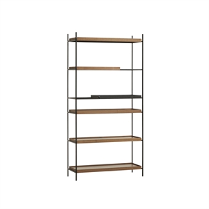 Woud Tray Configuratie 22 Plankensysteem Hoog Zwart/Walnoot