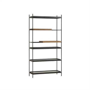 Woud Tray Configuratie 23 Plankensysteem Hoog Zwart/Walnoot