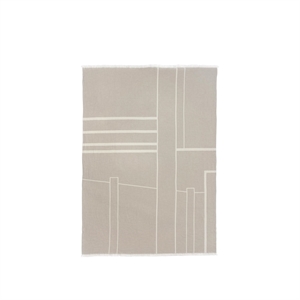 Kristina Dam Studio Architecture Plaid Katoen Gebroken Wit/ Beige Melange