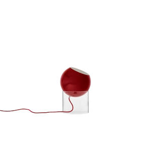 &Tradition Topan VP13 Tafellamp Topan Staande Lamp VP14 Helder Acryl/Vermiljoen Rood