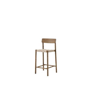 &Tradition Betty TK12 Barstoel Gerookt Eiken/Natuurlijk Linnen Wicker