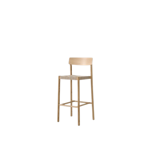 &Tradition Betty TK15 Barkruk Gelakt Eiken/Natuurlijk Linnen Wicker