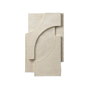 Kristina Dam Studio Serif Relief Wanddecoratie Gebroken Wit