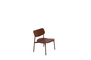 Petite Bruin Fromme Bois Fauteuil Rood