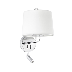 Faro MONTREAL Wandlamp Verstelbaar Chroom/ Wit