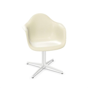 Vitra Eames Fiberglass DAL Eetkamerstoel Perkament/glad Wit
