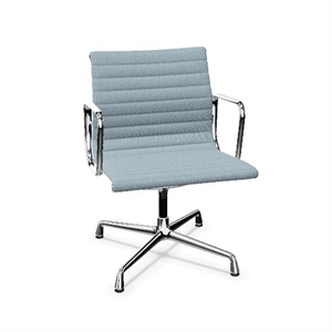 Vitra Aluminium EA 107 Bureaustoel Hopsak Zeeblauw/Ivoor/ Chroom