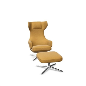 Vitra Grand Repos Fauteuil met Voetenbank Cosy 2 Canola/Basic Dark