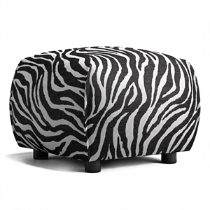 Decotique Le Petite Poef Zebra/ Zwart/ Wit