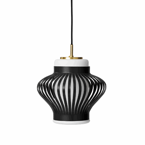 Warm Nordic Opal Lamella Hanglamp Zwart Noir