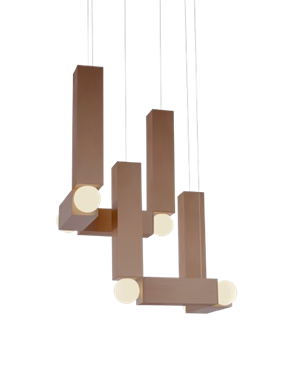 Lee Broom Vesper Duo Hanglamp met Rozet , Geborsteld Brons