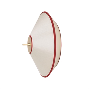 Edgeform Tafta Wand-/Plafondlamp Ø40 Rood/Off-White