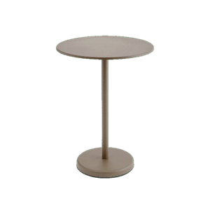 Muuto Linear Stalen Café- en Tuintafel 70x95 Cm, Taupekleurig
