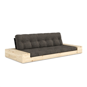 Karup Lampenvoet Slaapbank met Zijbox en 5-laags Matras, Black Night/642 Mellow Brown