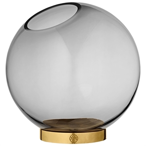 AYTM GLOBE Vaas M. Stand Zwart/ Goud Ø21 cm