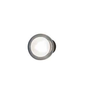 TOOY Nabila 552.41 Wand-/ Plafondlamp Mat Zwart/ Zwart Chroom met Rookglas
