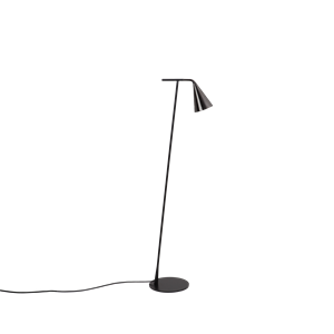 TOOY Gordon 561.61 Vloerlamp Mat Zwart/ Zwart Chroom