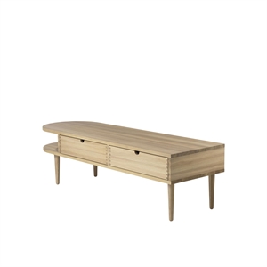 FDB Furniture F24 Bank 145 cm Gelakt Eiken