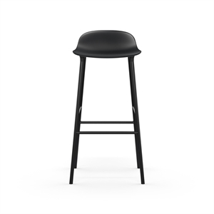 Normann Copenhagen Form Barkruk H75 cm Zwart/ Zwart Staal