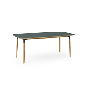 Normann Copenhagen Form Eettafel 95 x 200 cm Groen/Eiken