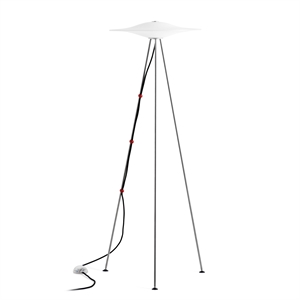 Piet Hein Sinus 440F Vloerlamp Opaal met Zwart Textiel Snoer
