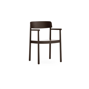 Normann Copenhagen Timb Eetkamerstoel met Armleuningen Bruin