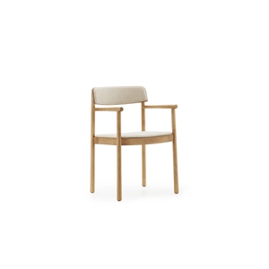 Normann Copenhagen Timb Eetkamerstoel met Armleuningen Gestoffeerd bruin/Hallingdal 220