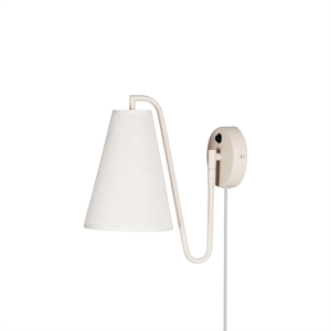 Globen Lighting Lou Wandlamp Bouclé Wit/ Beige