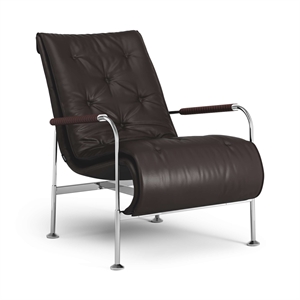 Swedese Serpentine Fauteuil Chroom/Elmo Zacht 93068/Tabak 8697