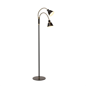 Halo Design Space Vloerlamp 2-Arm LED Zwart Antiek